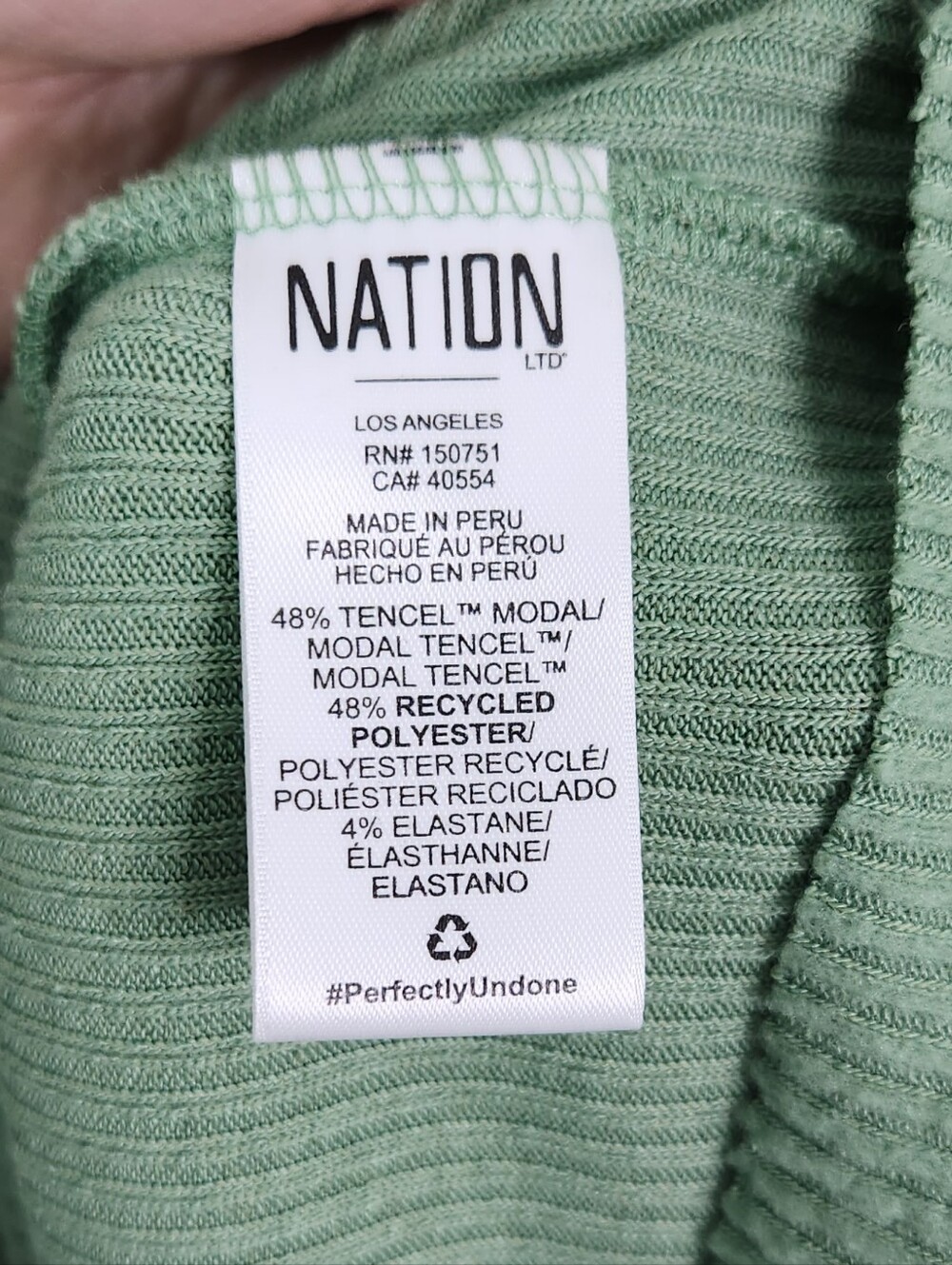 Nation LTD Peri Ribbed Top - Picture 7 of 8